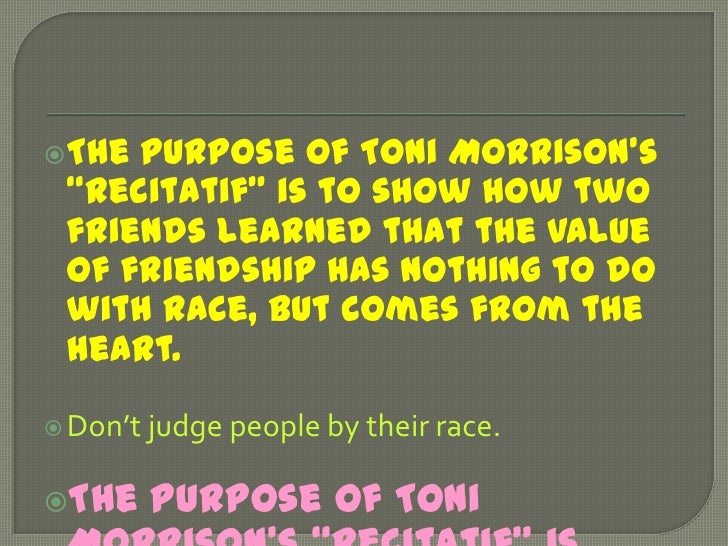 essay on recitatif by toni morrison essay on recitatif by toni morrison